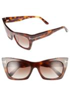 Women's Tom Ford Kasia 55mm Cat Eye Sunglasses - Matte Havana