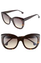 Women's Alice + Olivia Mercer 52mm Cat Eye Sunglasses - Dark Tortoise