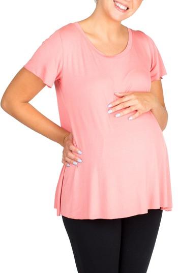 Women's Nom Maternity 'mimi' Stripe Maternity Tee - Blue