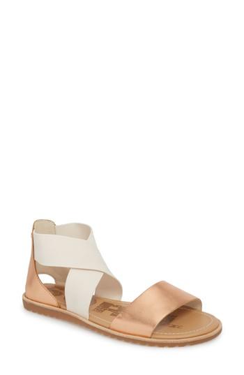 Women's Sorel Ella Sandal M - Metallic