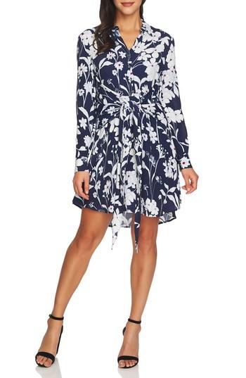 Women's 1.state Tie Front Shirtdress, Size - Blue