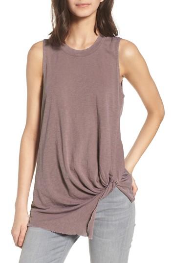 Women's Stateside Twist Hem Slub Supima Cotton Tank - Brown