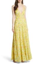 Women's Alice + Olivia Karolina Print Maxi Dress - Yellow