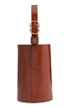 Trademark Small Leather Bucket Bag - Brown