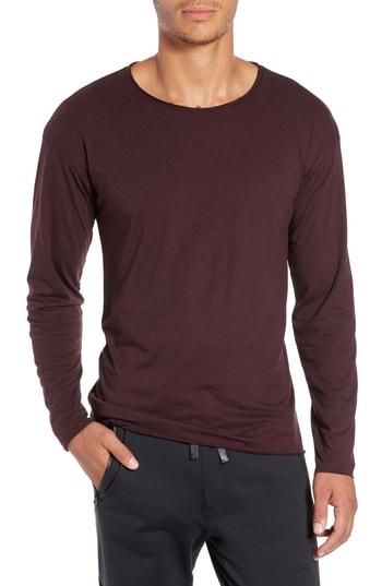 Men's Alo The Ultimate Long Sleeve Shirt - Burgundy