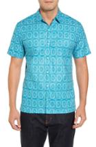 Men's Tori Richard Sea Biscuits Trim Fit Print Sport Shirt - Blue
