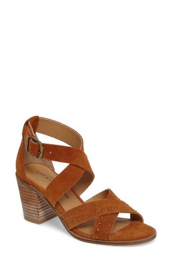 Women's Lucky Brand Kesey Block Heel Sandal M - Brown