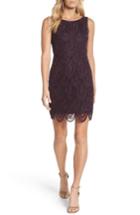 Women's Pisarro Nights Embellished Mesh Sheath Dress - Red