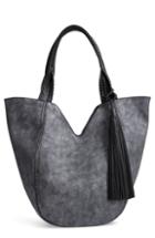 Sondra Roberts Studded Faux Leather Shopper - Grey