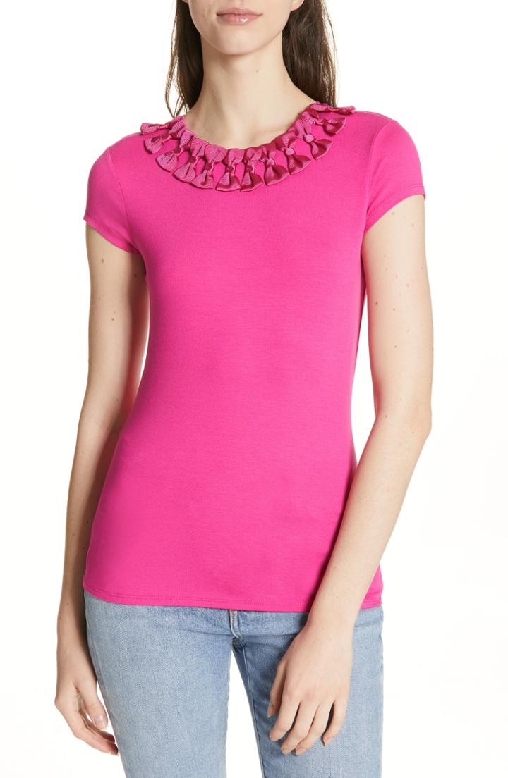 Women's Ted Baker London Charre Bow Trim Tee - Pink