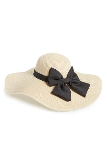 Women's Bp. Oversize Bow Floppy Straw Hat - Beige