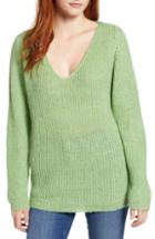 Women's Caslon Seam Detail V-neck Tunic, Size - Green