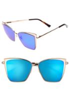 Women's Diff Becky 57mm Sunglasses - Gold/ Blue