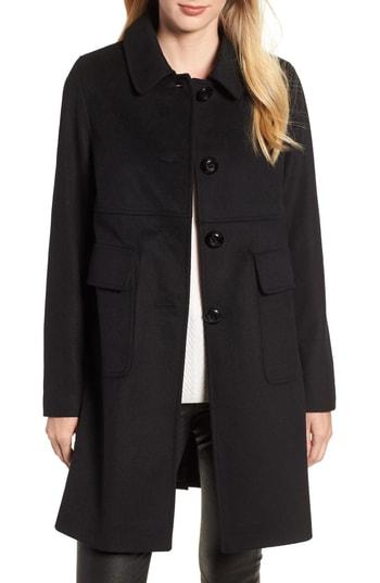 Women's Kristen Blake Wool Walking Coat - Black