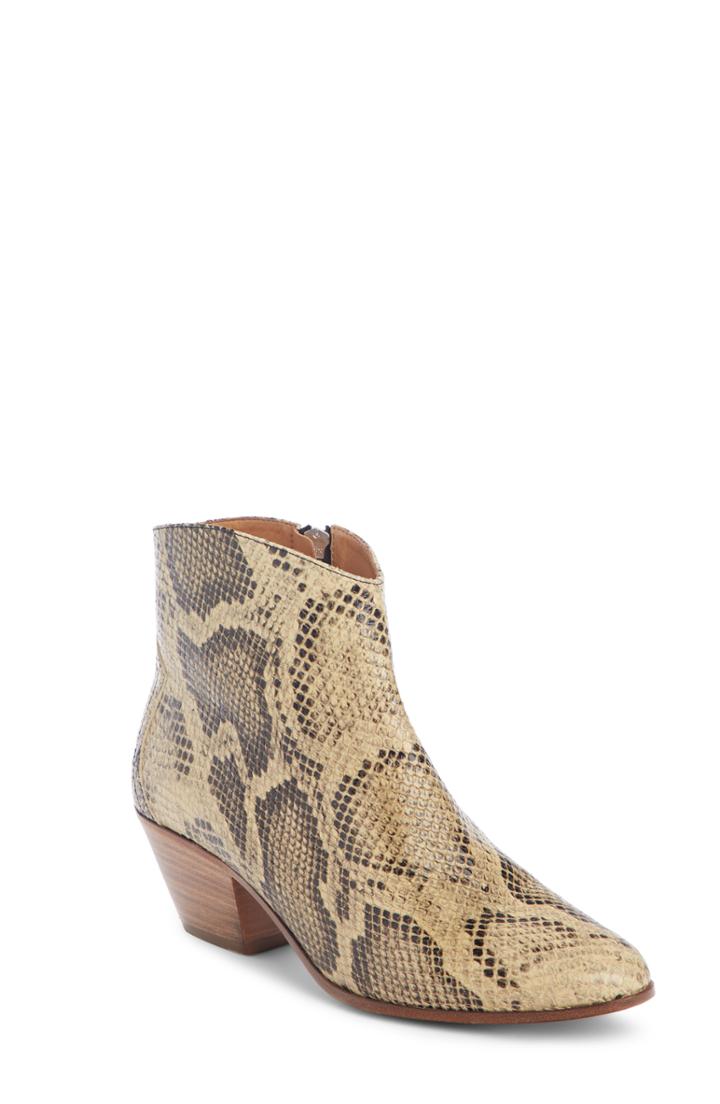 Women's Isabel Marant Dacken Stacked Heel Bootie Us / 38eu - Beige