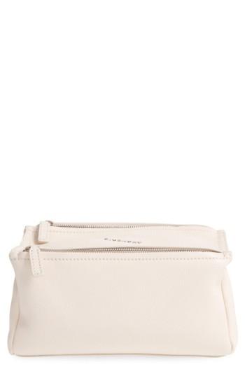 Givenchy 'mini Pandora' Sugar Leather Shoulder Bag - Ivory