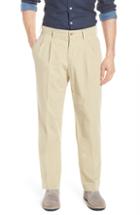 Men's Bills Khakis M2 Classic Fit Pleated Tropical Cotton Poplin Pants X 34 - Beige