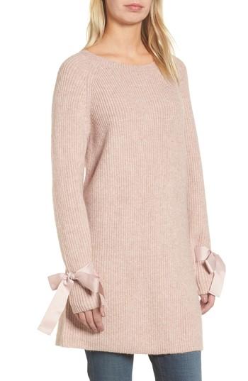 Women's Halogen Cozy Bow Sleeve Tunic - Pink