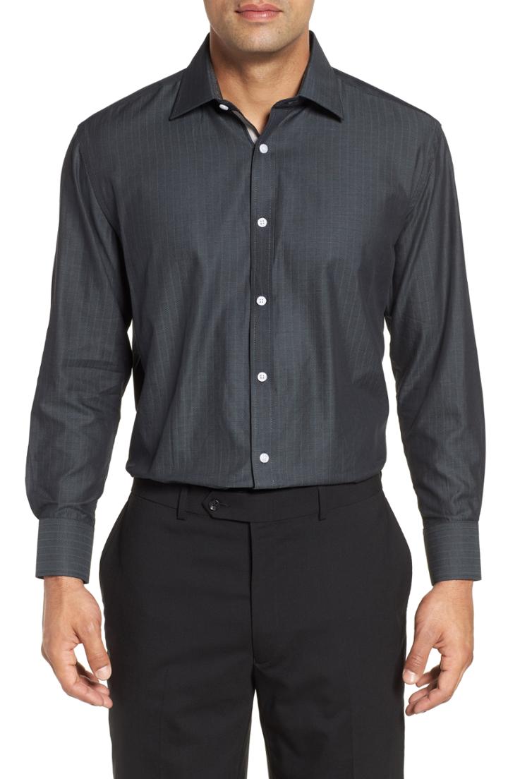 Men's English Laundry Regular Fit Solid Dress Shirt - 32/33 - Grey