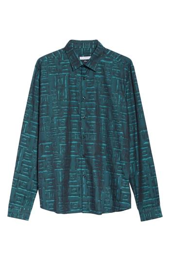 Men's Versace Collection Greek Key Sport Shirt