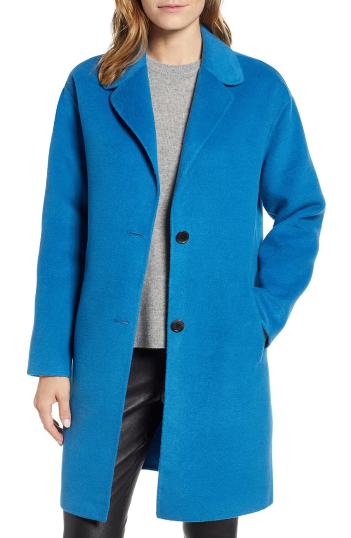 Women's Bernardo Car Coat - Blue