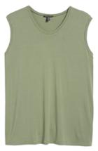 Women's Eileen Fisher U-neck Stretch Jersey Tunic - Green