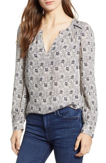 Women's Hinge Print Popover Blouse