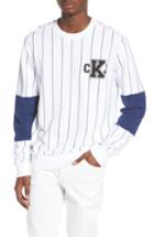 Men's Calvin Klein Jeans Stripe Blocked Sweatshirt - White