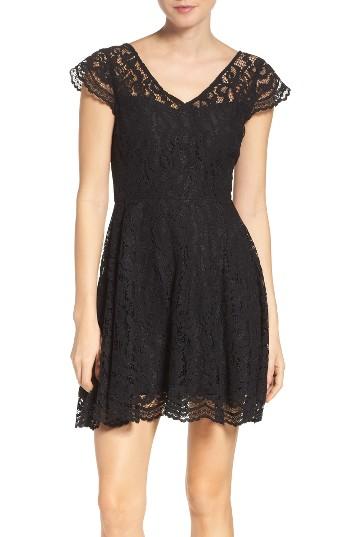 Women's Bb Dakota 'reece' Lace Fit & Flare Dress