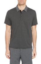 Men's Rag & Bone Stripe Cotton Polo Shirt - Black