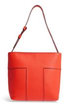 Tory Burch Block-t Pebbled Leather Hobo -