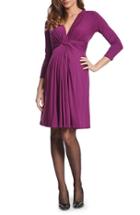 Women's Seraphine 'jolene' Front Knot Maternity Dress - Purple
