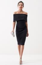 Women's Vince Camuto Popover Midi Dress (similar To 14w) - Black