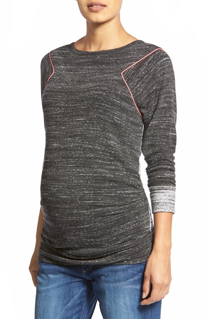 Women's Tart Maternity 'raelani' Stretch Jersey Maternity Top - Grey