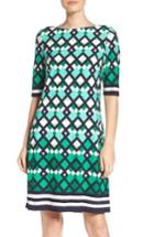 Women's Eliza J Border Print Shift Dress