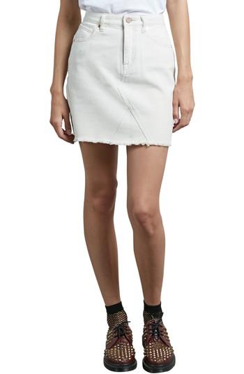 Women's Volcom Stone Denim Miniskirt - Ivory