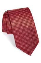 Men's Ermenegildo Zegna Geometric Silk Tie, Size - Red