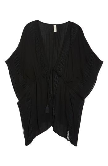 Women's Elan Crochet Cover-up Tunic - Black