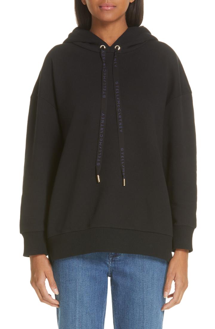 Women's Stella Mccartney Embellished Logo Hoodie Us / 38 It - Black