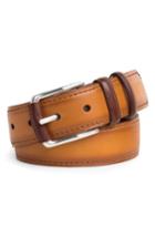 Men's Peter Millar Burnished Calfskin Belt - Cognac