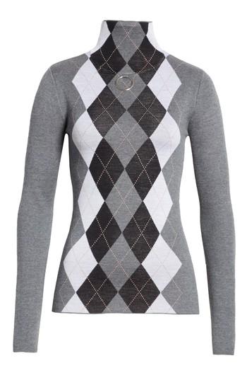 Women's Stella Mccartney Ring Detail Arygle Sweater Us / 38 It - Grey