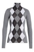 Women's Stella Mccartney Ring Detail Arygle Sweater Us / 38 It - Grey