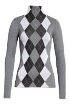 Women's Stella Mccartney Ring Detail Arygle Sweater Us / 38 It - Grey