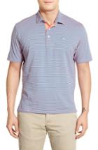 Men's Southern Tide Stripe Jersey Polo - Orange