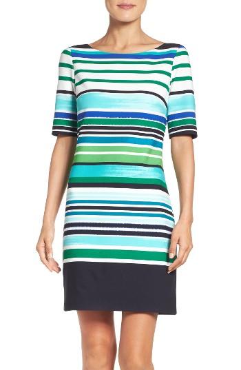 Women's Eliza J Scuba Shift Dress - Green