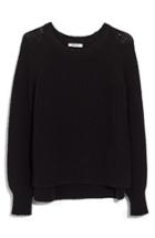 Women's Madewell Balloon Sleeve Pullover Sweater, Size - Black