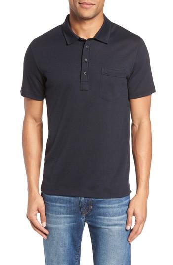 Men's Billy Reid Smith Slim Fit Polo, Size - Blue