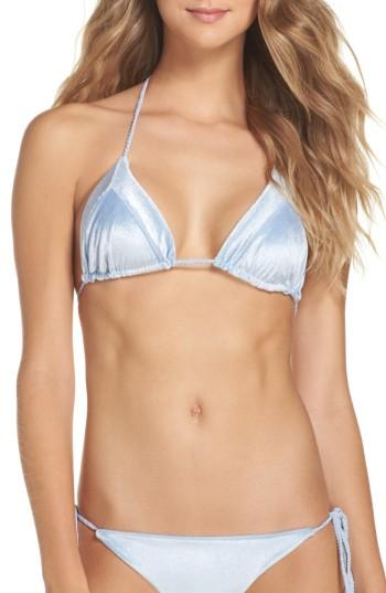 Women's Frankies Bikinis Knox Crushed Velvet Triangle Bikini Top