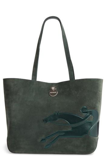 Longchamp Shop It Suede Tote - Green