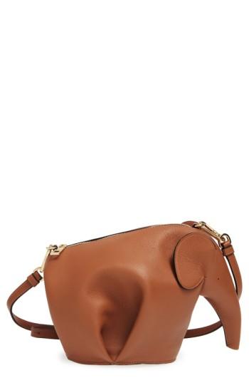 Loewe 'mini Elephant' Crossbody Bag - Brown